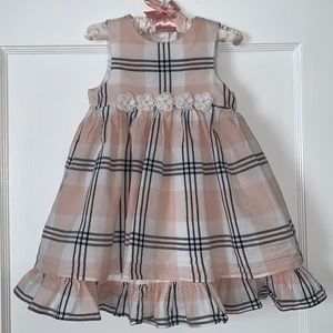 Pastourelle Pippa & Julie Dress 2T Light Pink White Black EUC